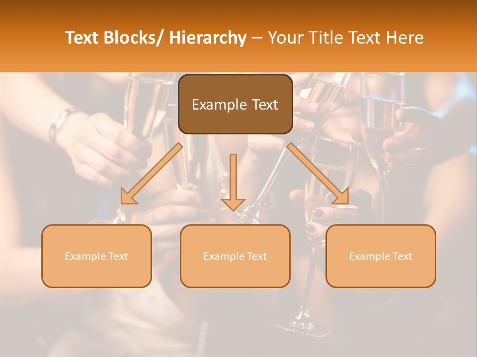 A Group Of People Holding Up Wine Glasses PowerPoint Template