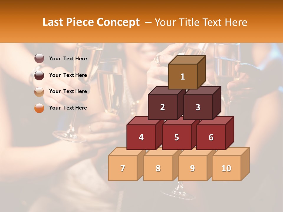 A Group Of People Holding Up Wine Glasses PowerPoint Template