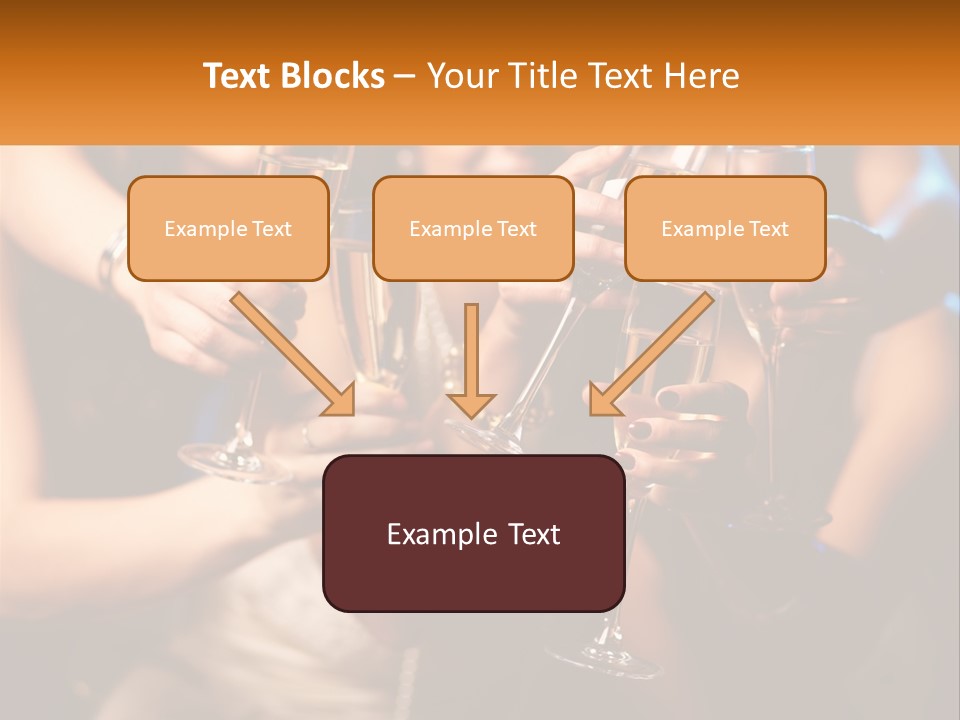 A Group Of People Holding Up Wine Glasses PowerPoint Template