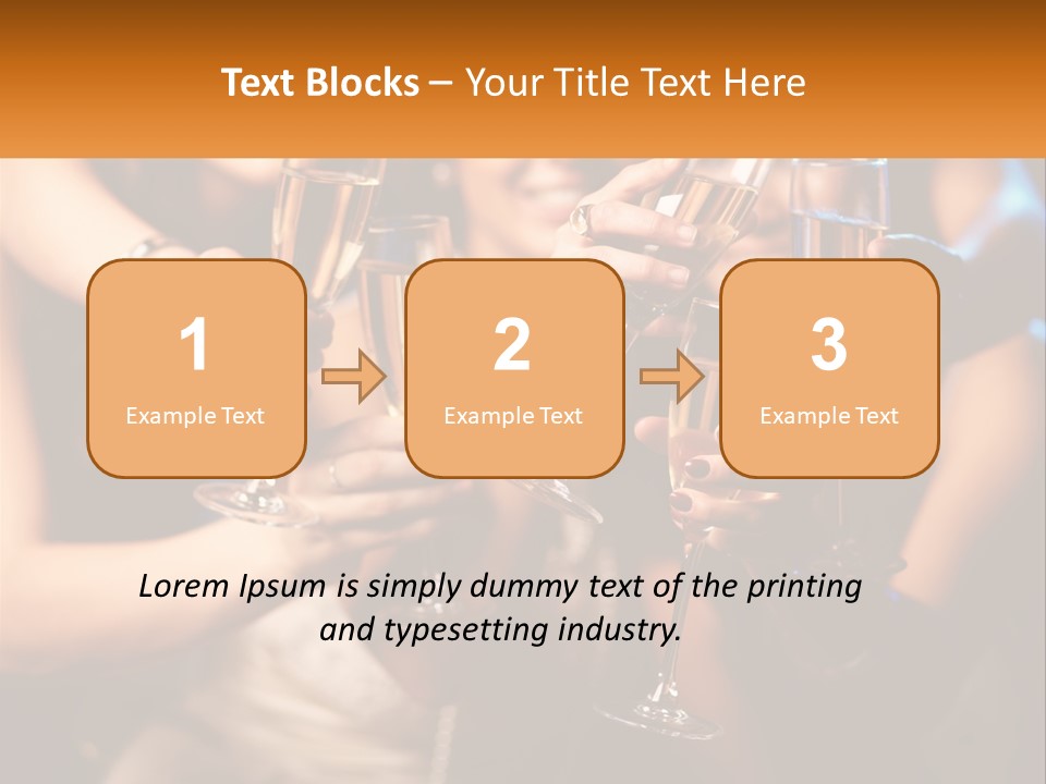 A Group Of People Holding Up Wine Glasses PowerPoint Template