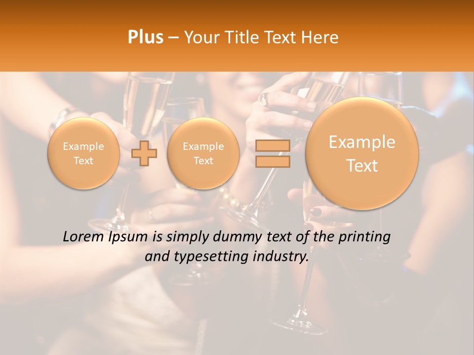 A Group Of People Holding Up Wine Glasses PowerPoint Template