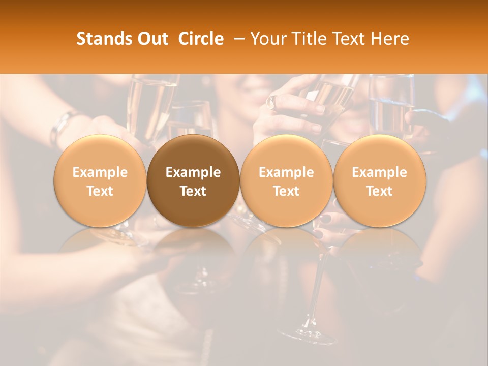 A Group Of People Holding Up Wine Glasses PowerPoint Template
