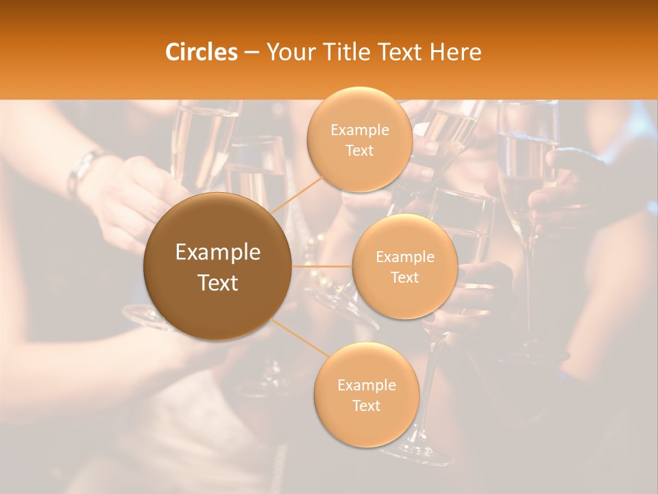 A Group Of People Holding Up Wine Glasses PowerPoint Template