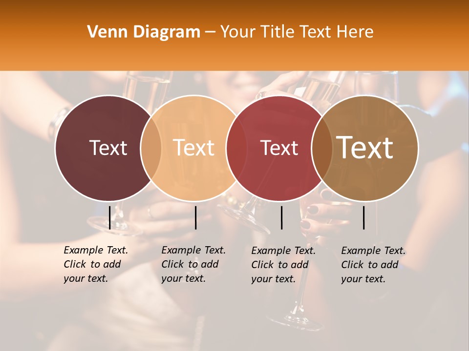 A Group Of People Holding Up Wine Glasses PowerPoint Template