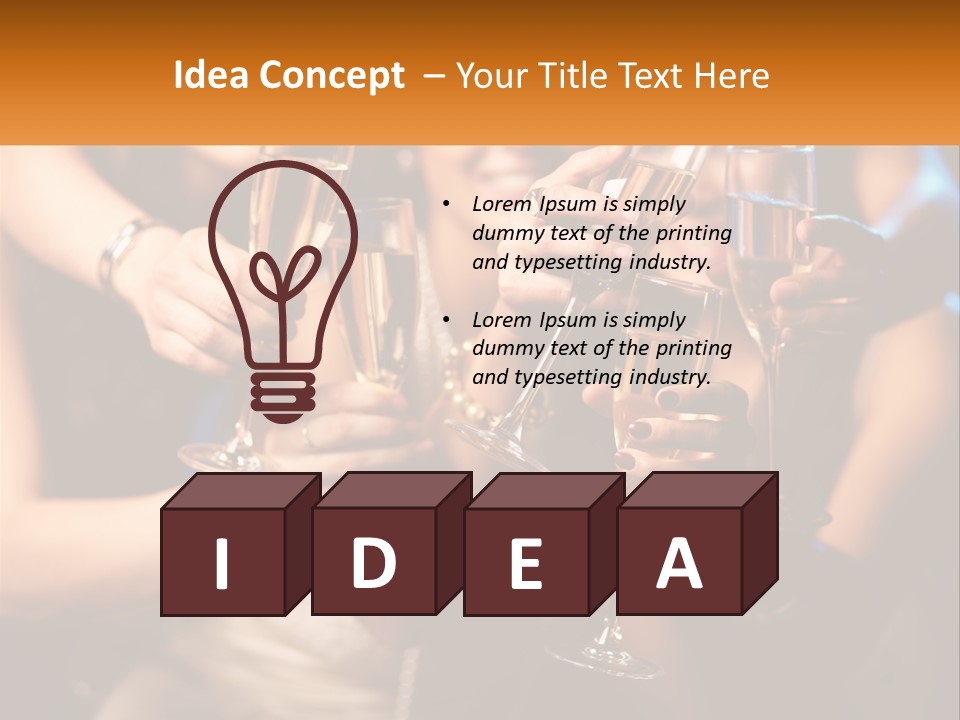 A Group Of People Holding Up Wine Glasses PowerPoint Template