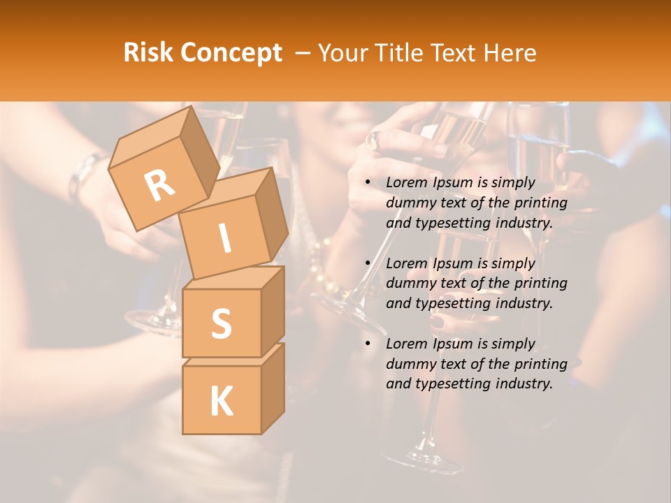 A Group Of People Holding Up Wine Glasses PowerPoint Template