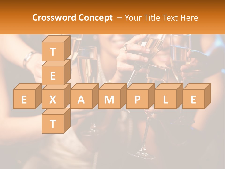 A Group Of People Holding Up Wine Glasses PowerPoint Template