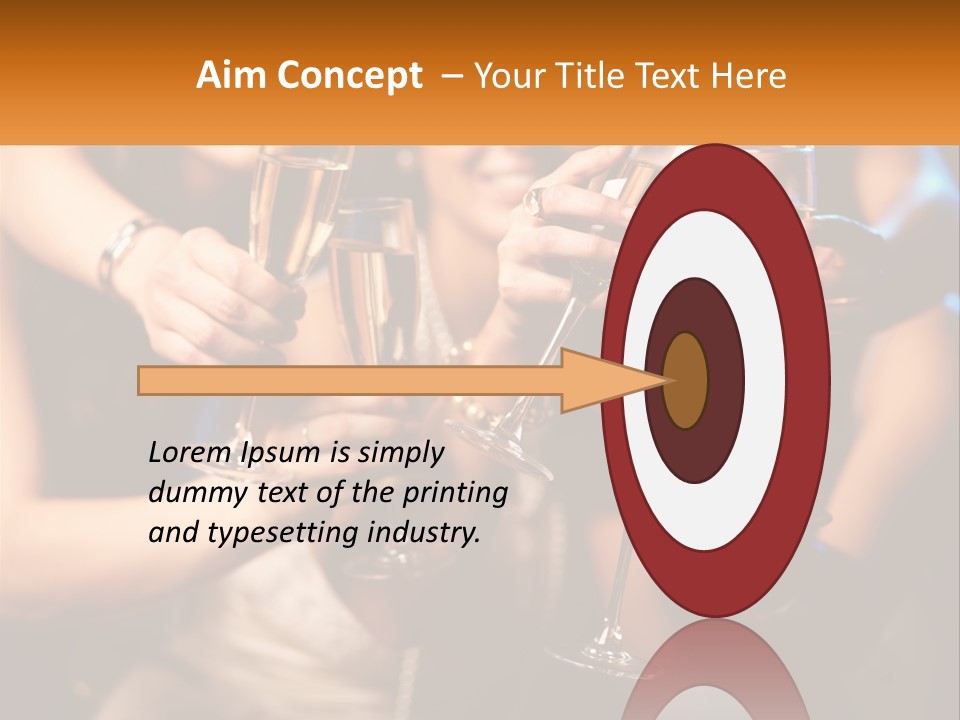 A Group Of People Holding Up Wine Glasses PowerPoint Template