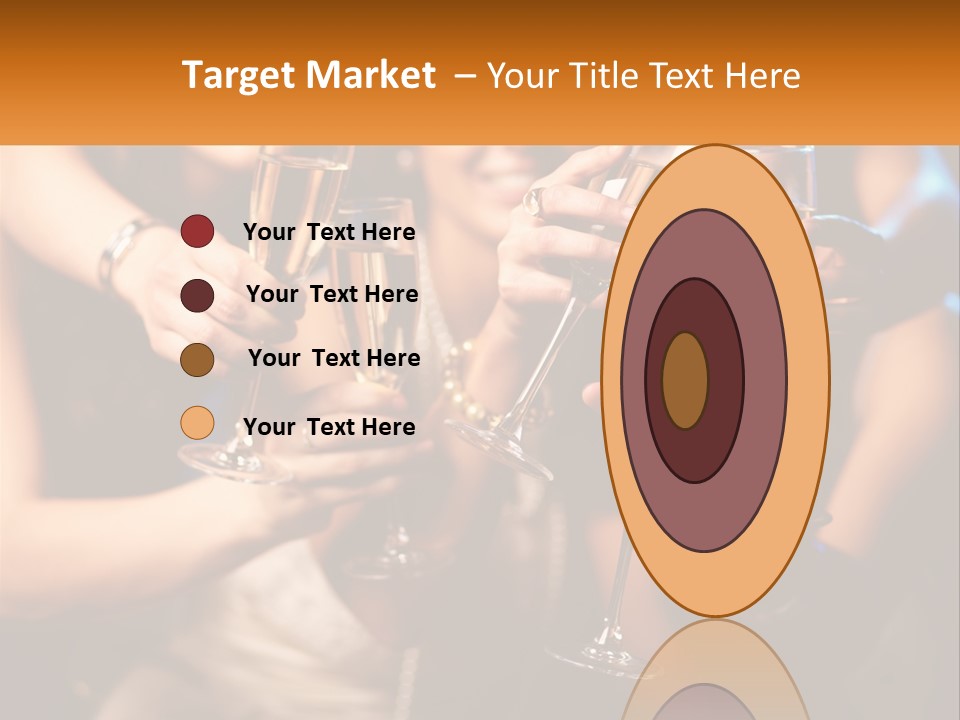 A Group Of People Holding Up Wine Glasses PowerPoint Template