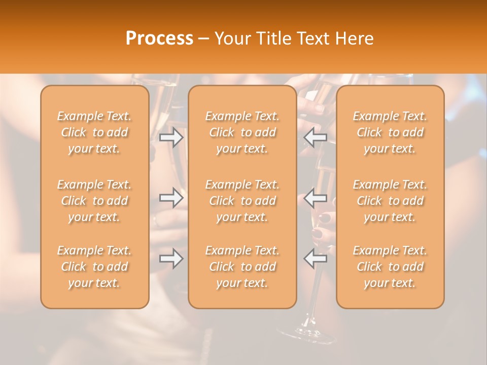 A Group Of People Holding Up Wine Glasses PowerPoint Template