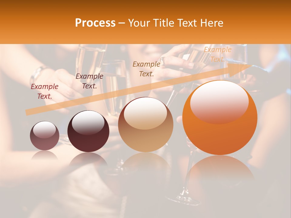 A Group Of People Holding Up Wine Glasses PowerPoint Template
