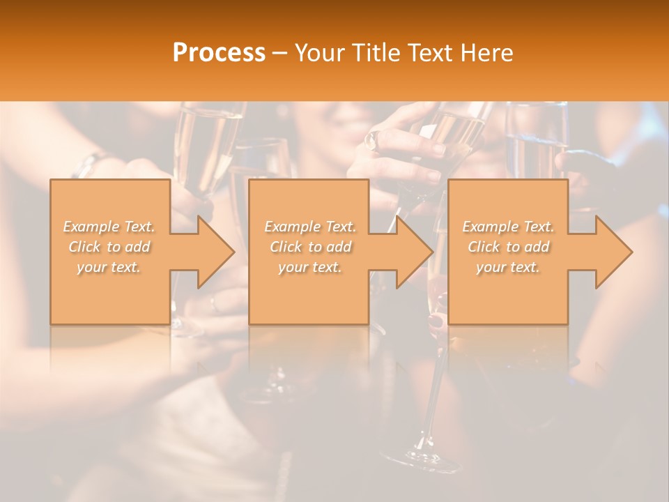A Group Of People Holding Up Wine Glasses PowerPoint Template