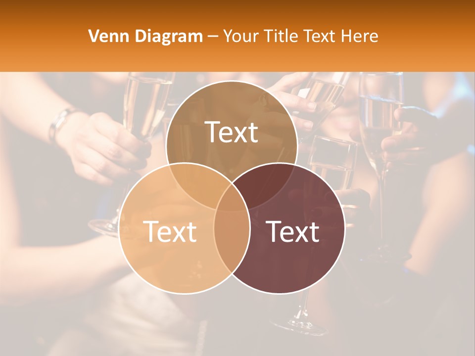 A Group Of People Holding Up Wine Glasses PowerPoint Template