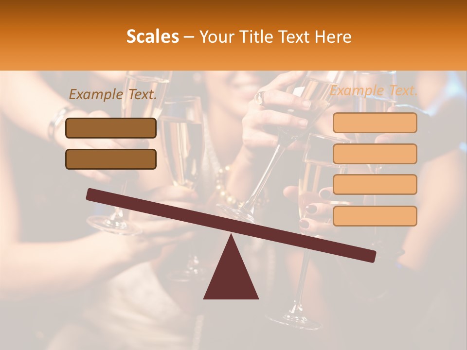 A Group Of People Holding Up Wine Glasses PowerPoint Template