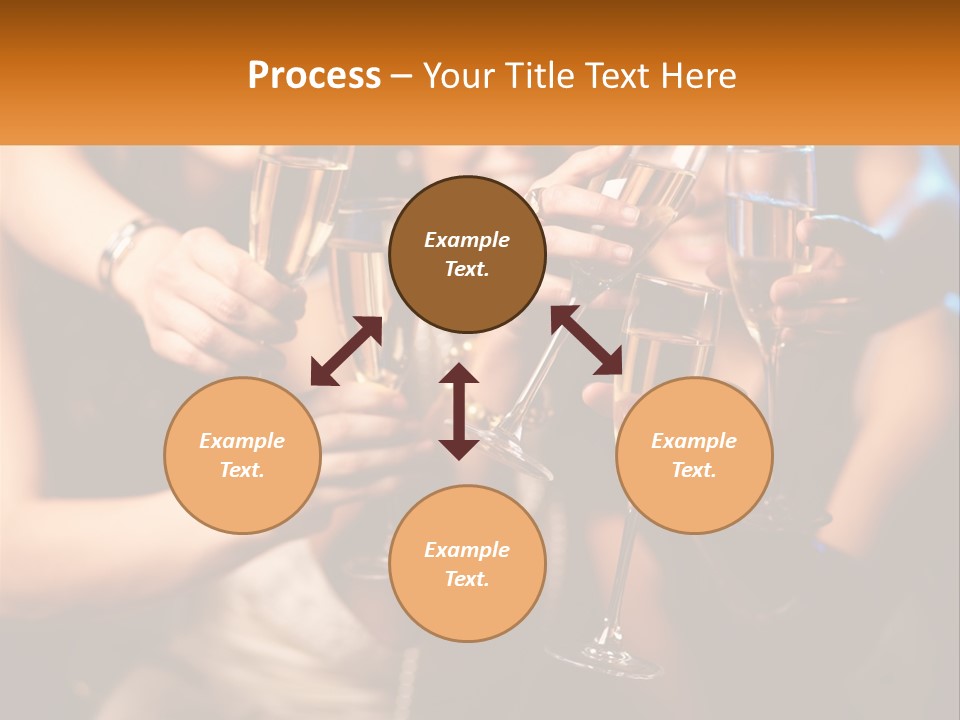 A Group Of People Holding Up Wine Glasses PowerPoint Template