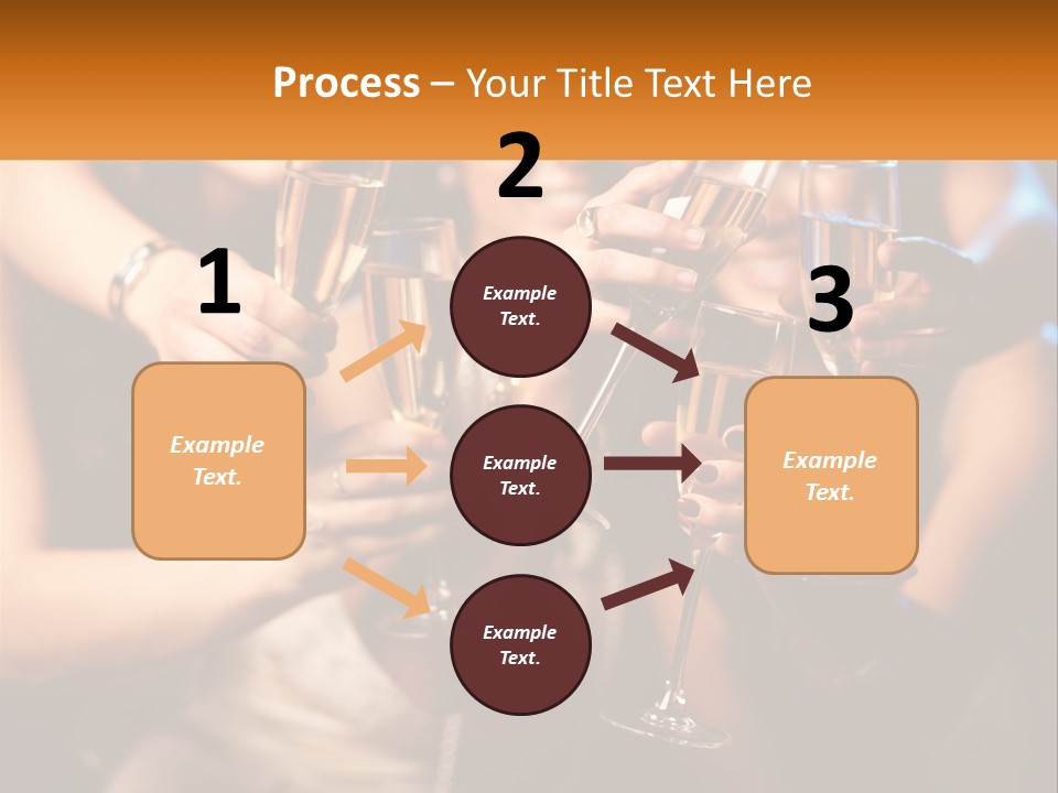 A Group Of People Holding Up Wine Glasses PowerPoint Template