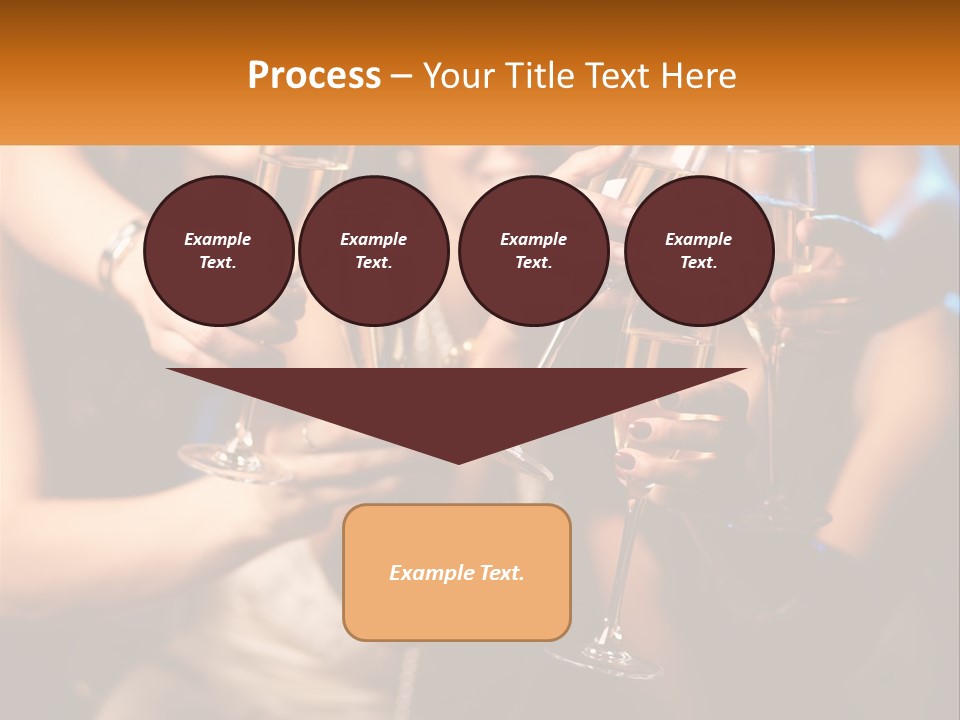 A Group Of People Holding Up Wine Glasses PowerPoint Template