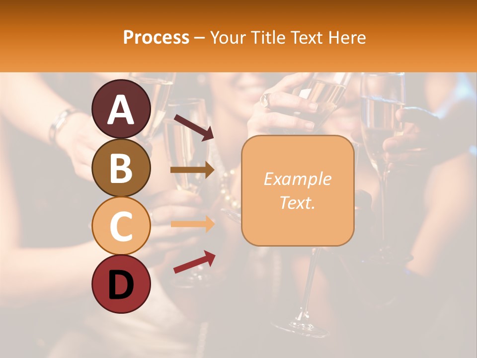 A Group Of People Holding Up Wine Glasses PowerPoint Template