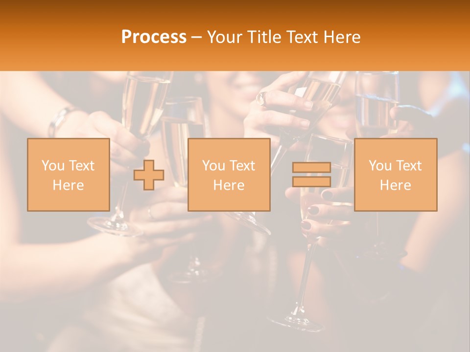 A Group Of People Holding Up Wine Glasses PowerPoint Template