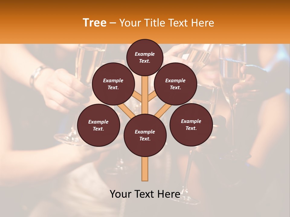 A Group Of People Holding Up Wine Glasses PowerPoint Template