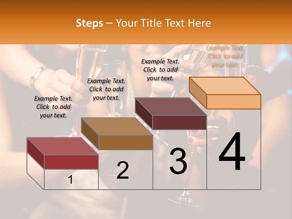 A Group Of People Holding Up Wine Glasses PowerPoint Template