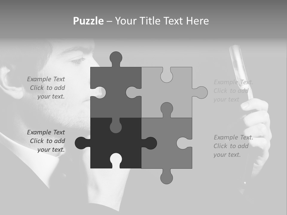 A Man Is Holding A Hairbrush In His Hand PowerPoint Template