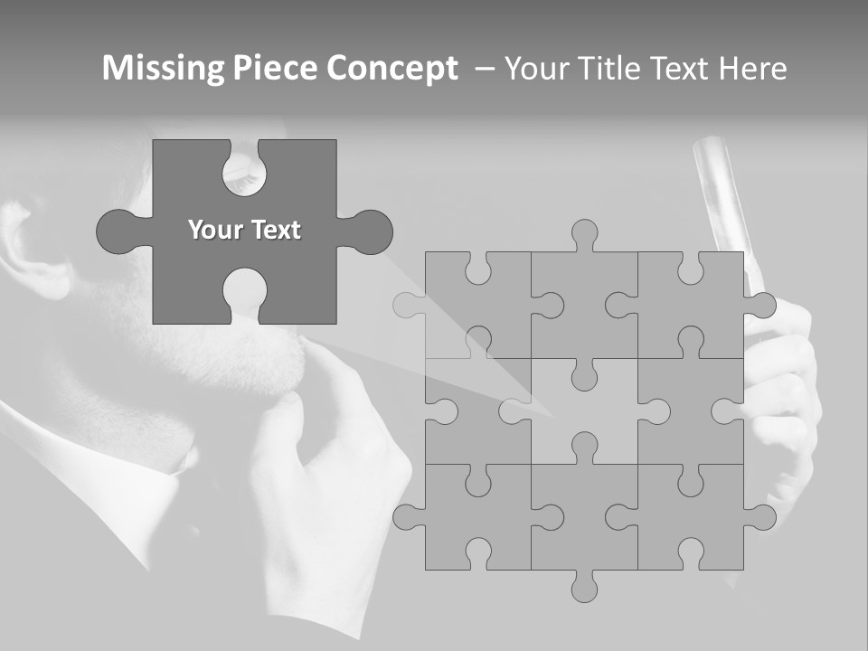 A Man Is Holding A Hairbrush In His Hand PowerPoint Template