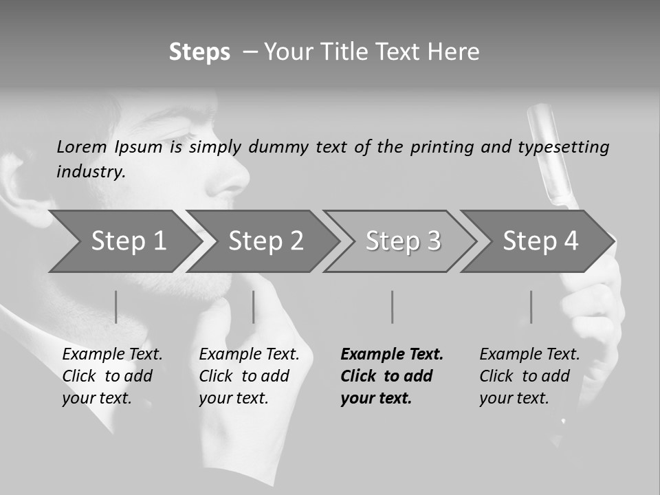 A Man Is Holding A Hairbrush In His Hand PowerPoint Template