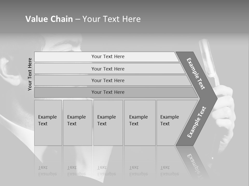 A Man Is Holding A Hairbrush In His Hand PowerPoint Template