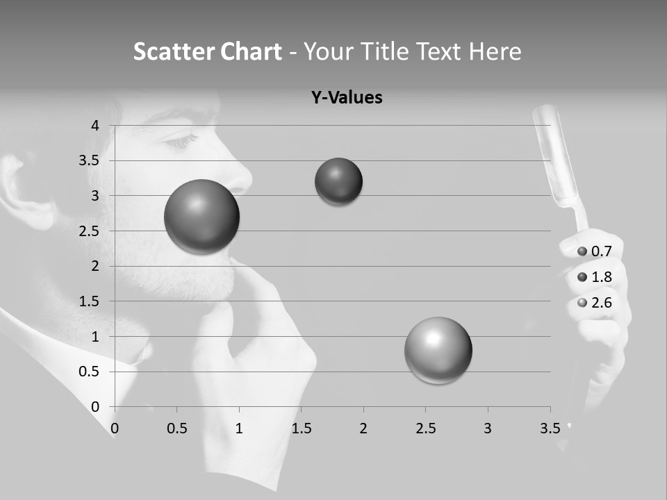 A Man Is Holding A Hairbrush In His Hand PowerPoint Template