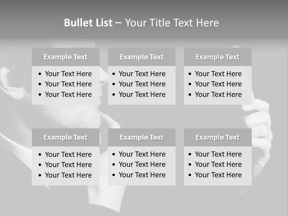 A Man Is Holding A Hairbrush In His Hand PowerPoint Template