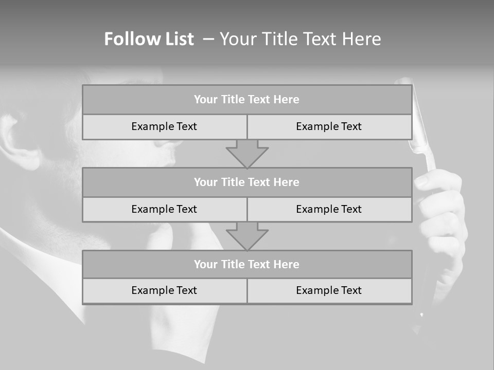 A Man Is Holding A Hairbrush In His Hand PowerPoint Template