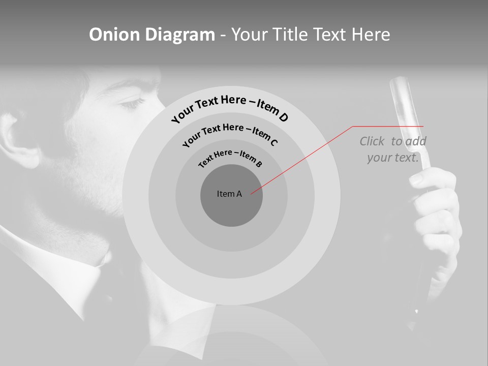 A Man Is Holding A Hairbrush In His Hand PowerPoint Template