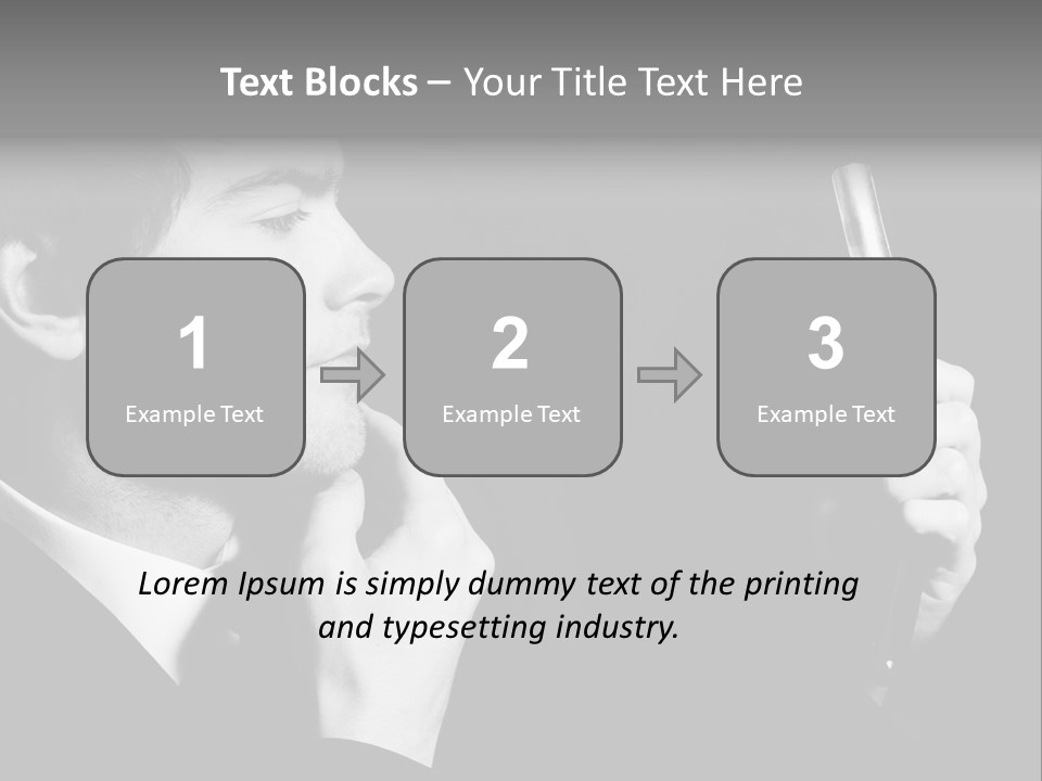 A Man Is Holding A Hairbrush In His Hand PowerPoint Template