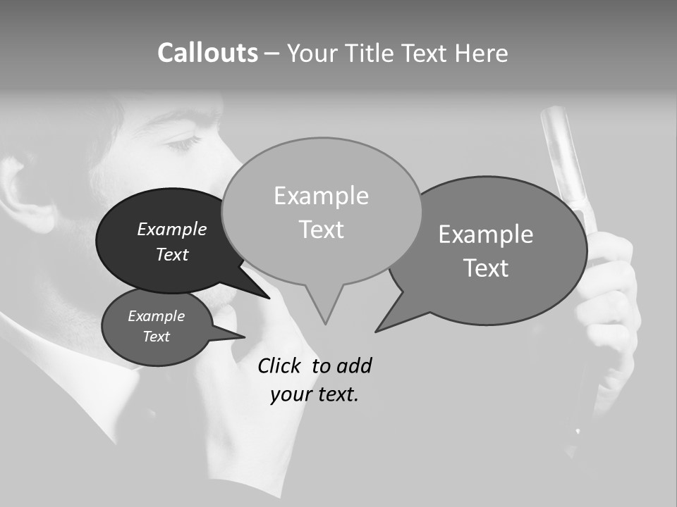 A Man Is Holding A Hairbrush In His Hand PowerPoint Template