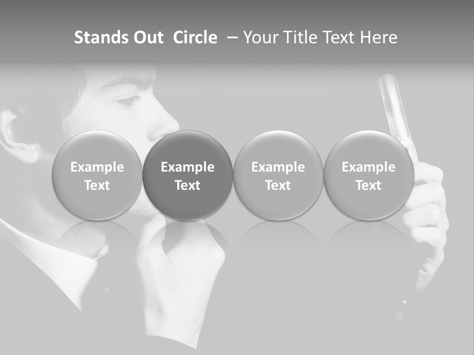 A Man Is Holding A Hairbrush In His Hand PowerPoint Template