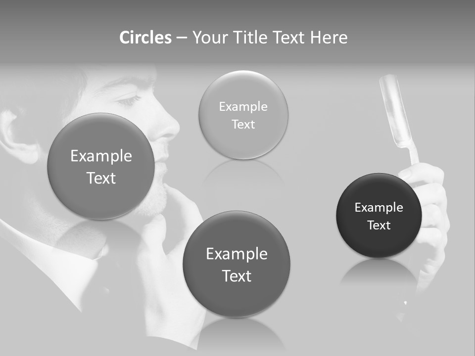 A Man Is Holding A Hairbrush In His Hand PowerPoint Template