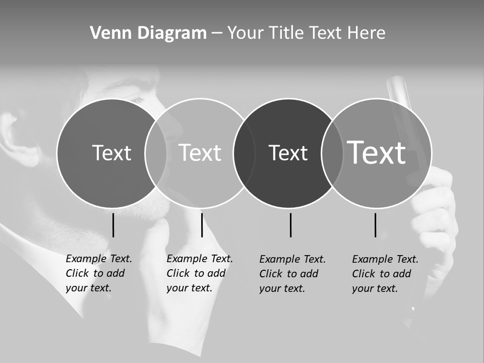 A Man Is Holding A Hairbrush In His Hand PowerPoint Template