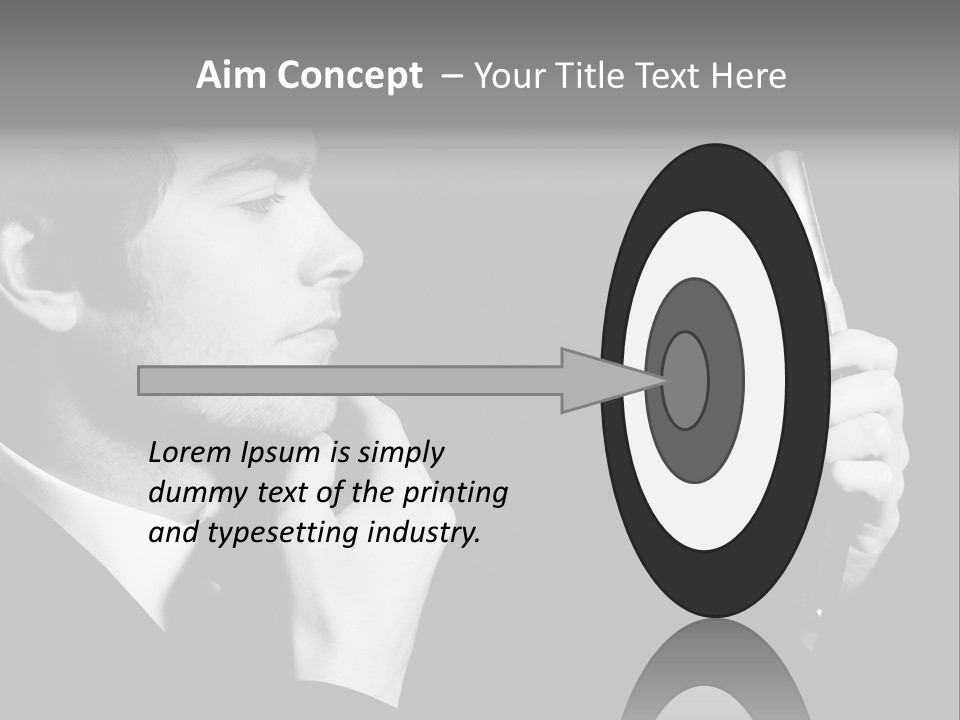 A Man Is Holding A Hairbrush In His Hand PowerPoint Template