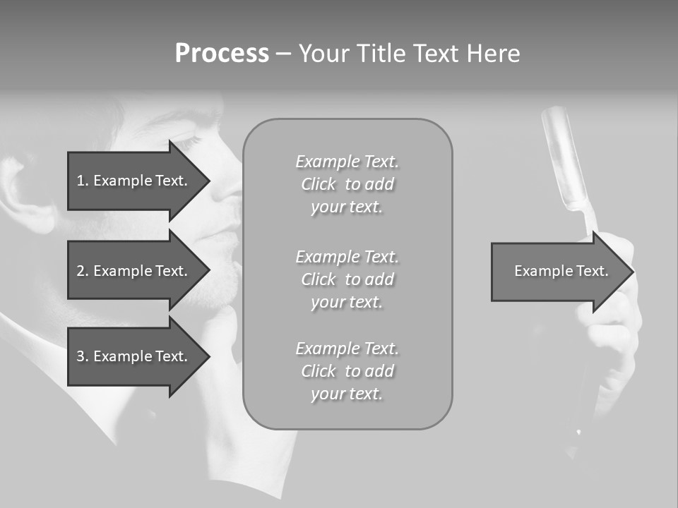 A Man Is Holding A Hairbrush In His Hand PowerPoint Template