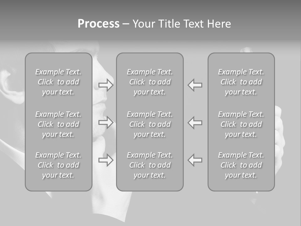 A Man Is Holding A Hairbrush In His Hand PowerPoint Template