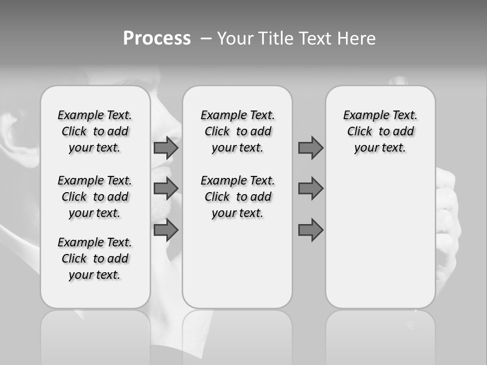 A Man Is Holding A Hairbrush In His Hand PowerPoint Template