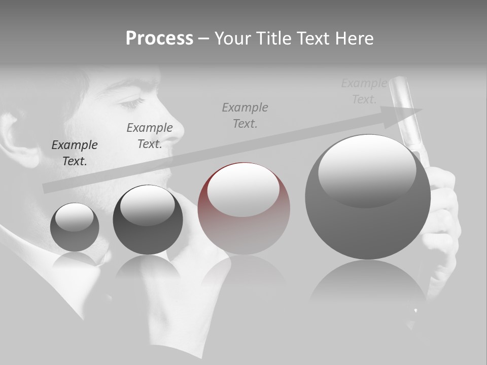 A Man Is Holding A Hairbrush In His Hand PowerPoint Template