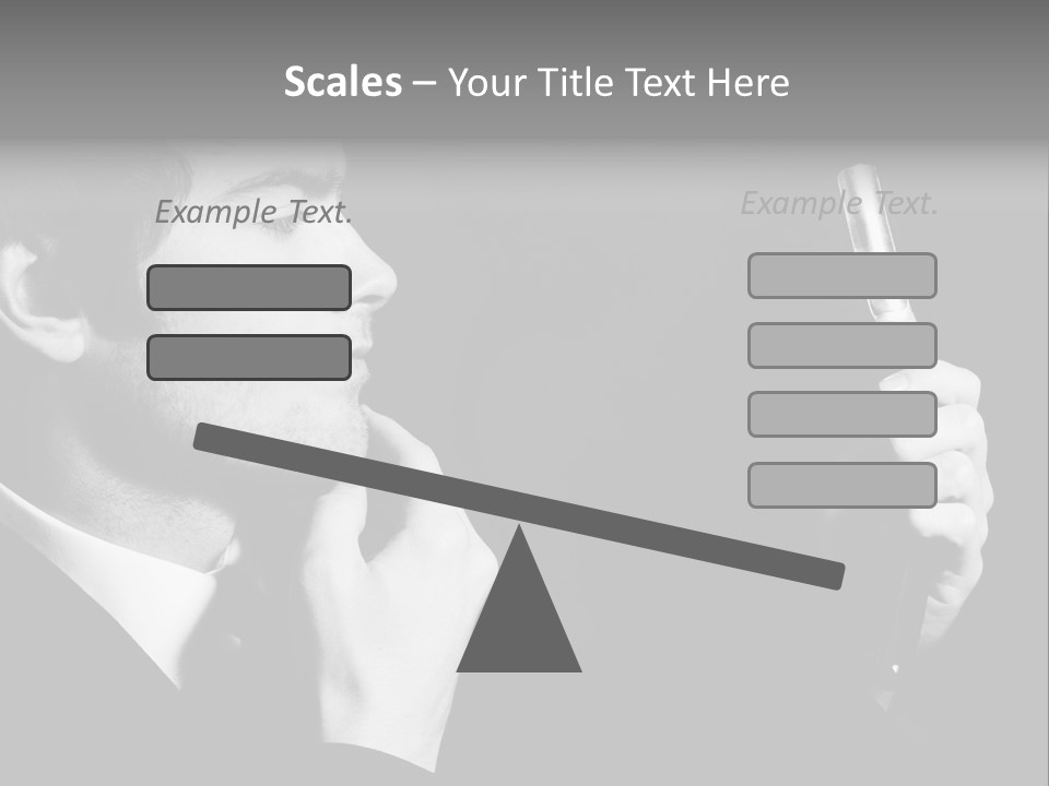 A Man Is Holding A Hairbrush In His Hand PowerPoint Template