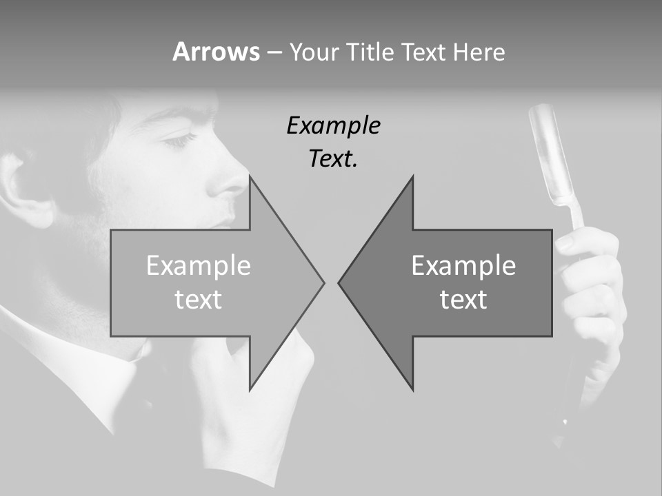 A Man Is Holding A Hairbrush In His Hand PowerPoint Template