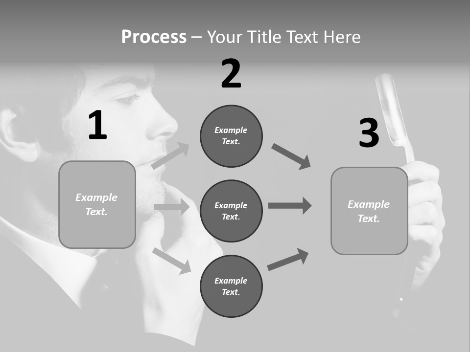 A Man Is Holding A Hairbrush In His Hand PowerPoint Template