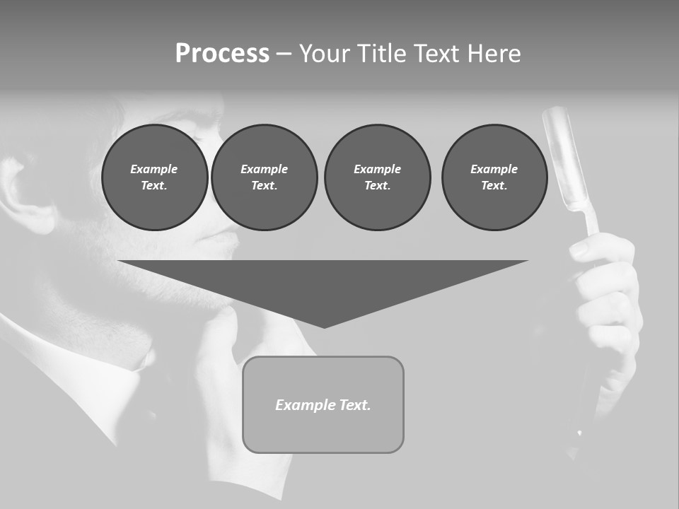 A Man Is Holding A Hairbrush In His Hand PowerPoint Template