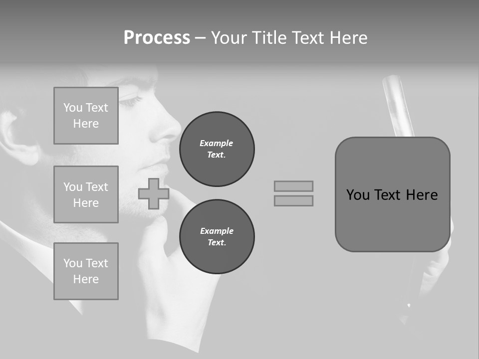 A Man Is Holding A Hairbrush In His Hand PowerPoint Template