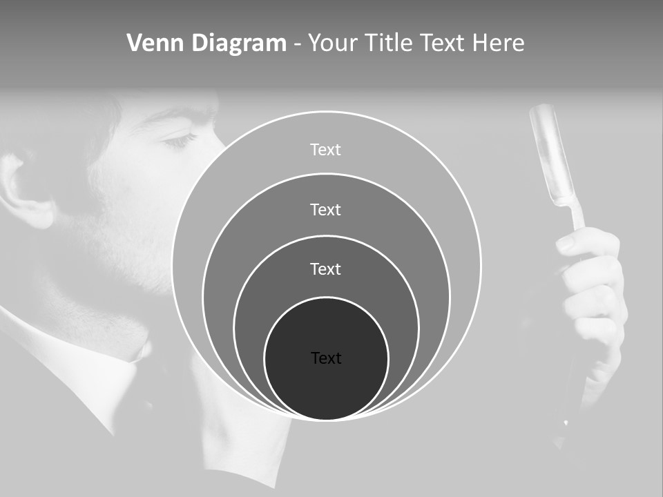 A Man Is Holding A Hairbrush In His Hand PowerPoint Template