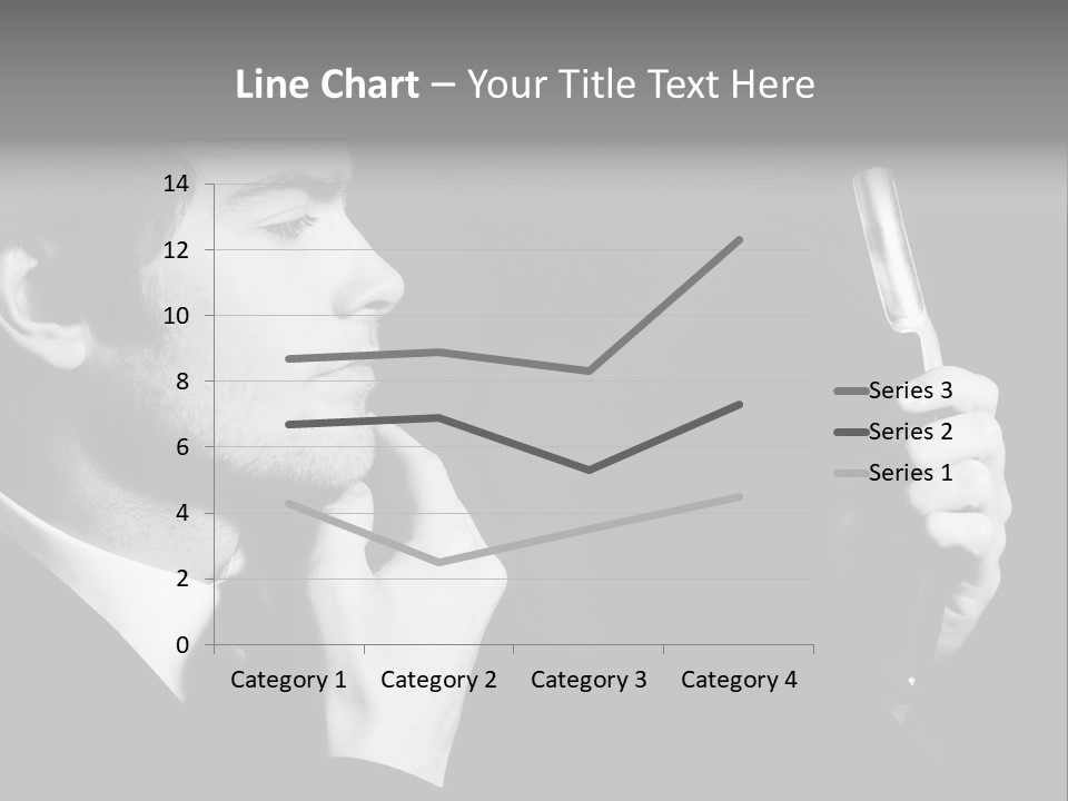 A Man Is Holding A Hairbrush In His Hand PowerPoint Template